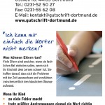 Flyer: lesen - schreiben - lernen im Institut